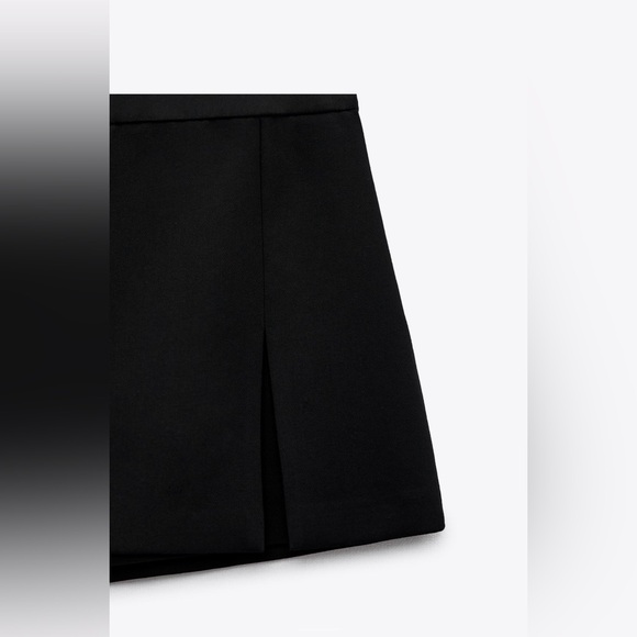 ZARA COMBINATION SATIN EFFECT SLIT SKORT - Picture 2 of 3